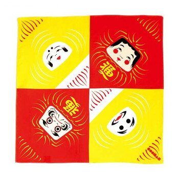 ギフトにおすすめ♪物を包んだ時にだるまの形になるようデザインされた風呂敷です。4種類のパターンで包むことができます。お祝いごとのラッピングなどにもおすすめです。サイズ約48cm個装サイズ：13×13×2cm重量個装重量：40g素材・材質綿100%仕様縫製:四方ミシン手洗いのみ可生産国日本fk094igrjs
