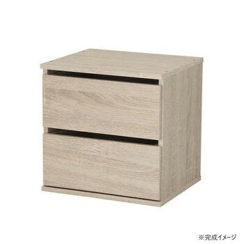 お部屋のニーズに合わせてスタイル自由上下二段の引き出し仕様です。子供部屋、テレビ台など多用途に扱いやすく、小物の整理にも便利です。サイズ外寸:幅34.5×奥行29×高さ34.3cm、内寸:奥行27.6×高さ31.9cm、引き出し内寸:幅28.7×奥行24.4×高さ12.5cm個装サイズ：44.4×34.4×12.3cm重量6.5kg個装重量：7000g仕様耐荷重天板:10kg引き出し:0.5kgお客様組立品生産国インドネシアfk094igrjs