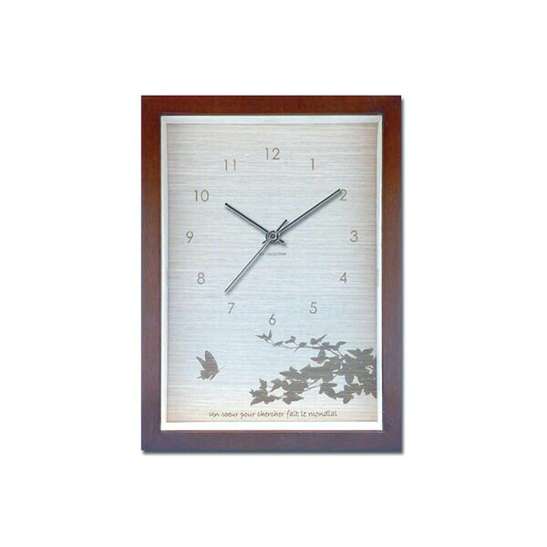 K-Art.Japan 壁掛け時計 DECLOCK interior Butterfly ブラウン DC-1510