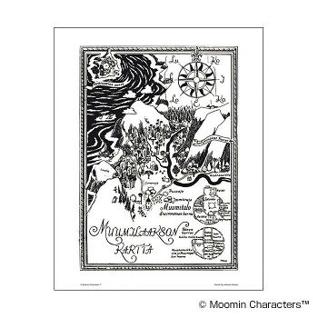 ムーミンのモノクロポスタームーミン谷の地図が描かれたミニポスターです。サイズ約240×300mm個装サイズ：5×5×24cm重量個装重量：150g素材・材質紙生産国フィンランドfk094igrjs