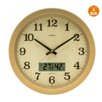 保土ヶ谷電子販売 掛時計 電波/夜間停止　液晶表示付き HWC-023RC