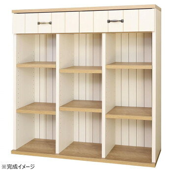 日本製組立家具 本棚 オープンラック CO-CR-9090H 白