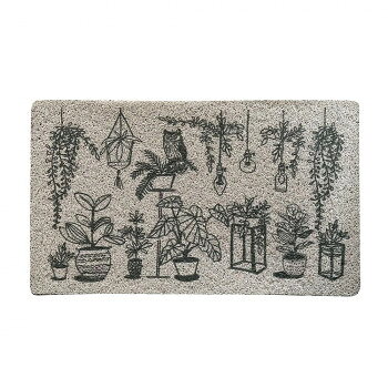 SOW ふかふかテラスマット Houseplants 75×45cm CWLN3766