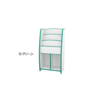 ベビーから小学生へと使い続けていく事が出来るラック。上段部分は、絵本や教科書、雑誌などの本収納としてお使いいただき、下段はおもちゃや勉強道具なども収納出来るフリースペースとしてご利用いただけます。縁周りには、クッション性に優れたEVAを使用。万一のお子様の転倒による衝撃や痛みを和らげる他、つかまる際も手に優しくフィットします。元気あふれるお子様をイメージした配色は、お部屋を明るく演出します。※本品は壁に付けて設置してください。※商品の色は、お使いのPCの環境によって実物と若干異なる場合があります。サイズ幅48×奥行き30×高さ90cm個装サイズ：53×34.9×96.5cm重量10kg個装重量：11900g素材・材質本体:プリント紙化粧繊維板ふち:EVA仕様F☆☆☆☆(フォースター)取得完成品【棚耐荷重】上段:5kg下段:10kg【内寸】上段(3箇所):幅44.2×奥行き6.2下段(2箇所):幅21.3×奥行き25.7×高さ31.8cm生産国日本fk094igrjs