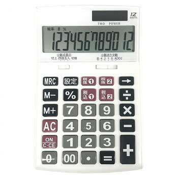 2つの税率を設定することができるジャストタイプ電卓。2つの税率を設定することができるジャストタイプ電卓です。滑りを抑えて、キーを打ちやすくするストッパーつきで使いやすい。税計算や早打ち、計算状態表示など充実した機能付き。約7分間放置すると自動的に電源が切れるオートパワーオフ機能でしっかり節電します。仕事用として気軽に使えるモデルです。サイズ170.5mm×107.5mm×28.5mm個装サイズ：24×14×4cm重量145g個装重量：200g仕様傾斜表示早打ち機能メモリー計算計算状態表示オートパワーオフ機能(約7分間放置すると自動で電源オフ)使用電池:太陽電池、アルカリボタン電池(LR44)付属品取説兼保証書(保証期間1年)生産国中国fk094igrjs