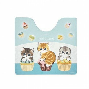 mofusand モフサンド 拭けるPVCトイレマット カップケーキにゃん　ヨコズナクリエーション