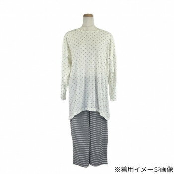 atelier momo＆momoルームウェア ドット　チュニック＆パンツセット オフホワイト SR10663 L