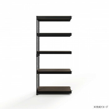 コーナー連結シェルフ5段 幅81cm MK-C85NBK ブラック