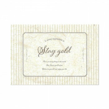 カザロ ソラペーパーメッセージカード ハガキ 横 STAYGOLD ベージュ 36P101P0506