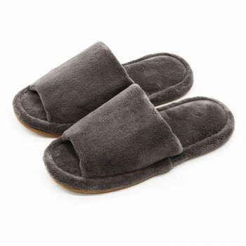 オクムラ　洗えるマイクロファイバースタンダードスリッパ　　CH(チャコール)　Lサイズ　AAAA1101CH