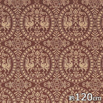 山田繊維　むす美　風呂敷(ふろしき)　120　正倉院裂(箱入)　双鳳文　チャ　20821-003