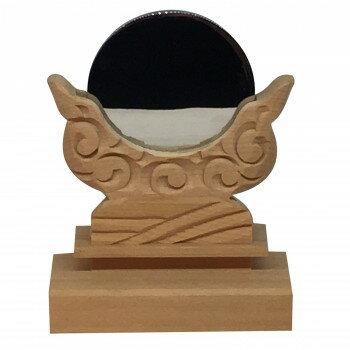 神棚の里 木曽桧神鏡 1.5寸 神具 神棚 日本製 職人彫り