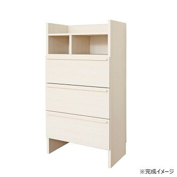 日本製組立家具 ランドリーチェスト 洗面所収納 CO-SE-1265OH 白木目
