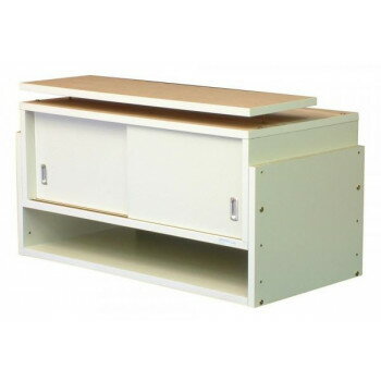 耐震収納上置き じしん作くん 幅86cm 奥行44cm 86-44　W・ホワイト