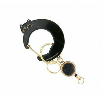 フラワーリング カラビナ(リール付き) ネコ GKH0007-B