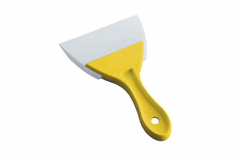 カンダ PC柄三角シリコンゴムヘラ 黄 大　086174