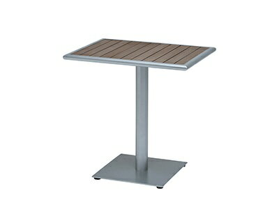 ニチエス マイオリ NC ROMビストロテーブル55×75／シルバー＋ブラウン