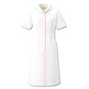 FOLK フォーク メディカルウエア ナース服 ワンピース ホワイト×ピンク 3000FK-3 S