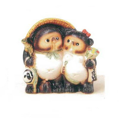 SA23-1　信楽焼　アベック狸　10号