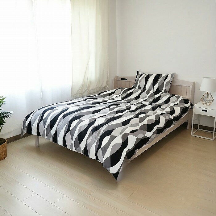 送料無料 日本製 シングルロングサイズ掛けカバー [ストリーム モノ] 北欧 150×210cm