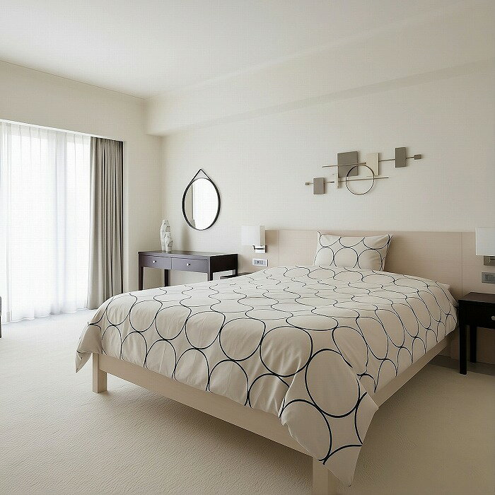 送料無料 日本製 シングルロングサイズ掛けカバー [サークル プレーン]150×210cm丸柄