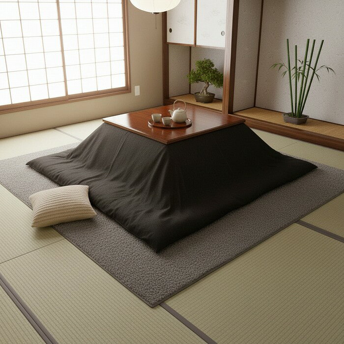 送料無料 日本製 こたつ布団カバー [デニムマニア ブラック]黒200×200cm正方形 [2]