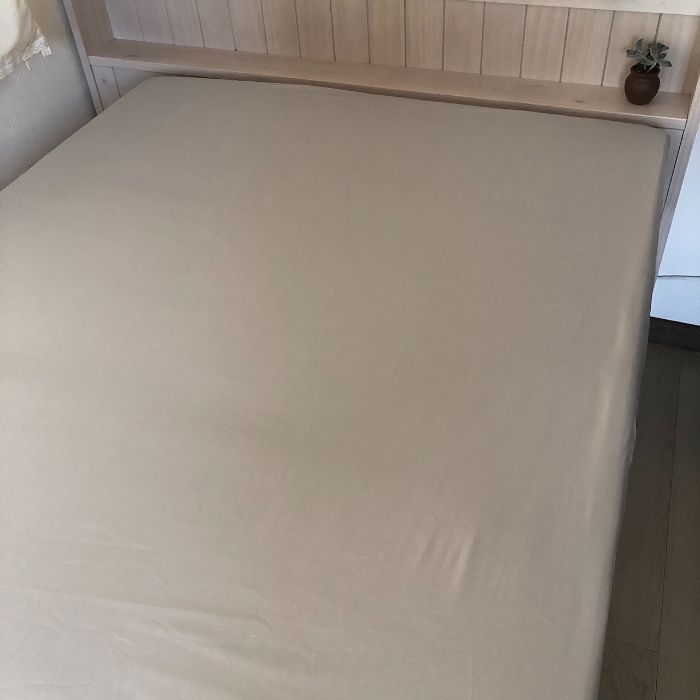 送料無料 日本製 シングルサイズボックスシーツ[ミストグレー] 100×200cm寝具ベッドマットの厚み：10cmから20cm程度対応 月間優良ショップ受賞