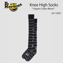 Dr.Martens ドクターマーチン ウェンズデー コラボ 靴下 ハイソックス DR. MARTENS x WEDNESDAY KNEE HIGH SOCK AD118001 BLACK+GREY ニー ハイ ソックス ウェンズデー レディース 女性用【中古】未使用品