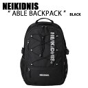 NEIKIDNIS ネイキドニス バックパック ABLE BACKPACK 33リットル ストリング付き リュック デイパック スクールバッグ BLACK 多機...
