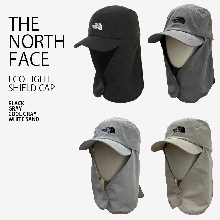 THE NORTH FACE ノースフェイス ベースボールキャップ ECO LIGHT SHIELD CAP エコ ライト シールド キャップ 帽子 日よけ ロゴ カジュアル ストリート ブラック グレー ベージュ メンズ レディース 男性用 女性用 男女共用 NE3CR08A/B/C/D【中古】未使用品