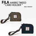 FILA フィラ HarrisTweed ハリスツイード カードホルダー CARD HOLDER FS3WLE6301X BEIGE DARK NAVY コインケース ベージュ ダークネイビー【中古】未使用品