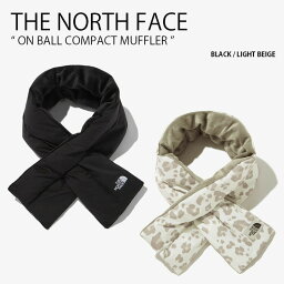 THE NORTH FACE ノースフェイス マフラー ON BALL COMPACT MUFFLER オンボール コンパクト マフラー フリース ヒョウ柄 レオパード ロゴ カジュアル ストリート ブラック ベージュ メンズ レディース NA5IN52J/K【中古】未使用品