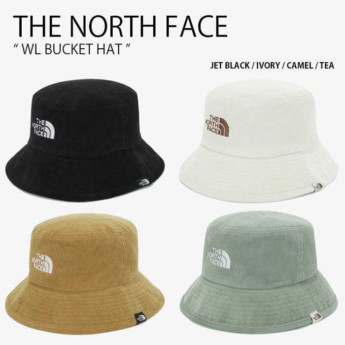 【ポイント2倍】THE NORTH FACE ノースフェイス バケットハット WL BUCKET HAT ハット 帽子 バケハ サファリハット コットンハット コーデュロイ カジュアル ブラック アイボリー キャメル グリーン ロゴ メンズ レディース NE3HM52K/L/M/N【中古】未使用品