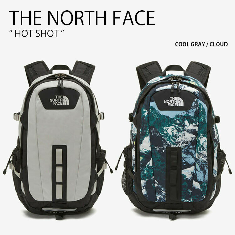 THE NORTH FACE ノースフェイス リュック HOT SHOT ホット ショット バックパック デイパック ロゴ カジュアル ストリート 通学 通勤 新学期 A4収納 グレー ブルー メンズ レディース 男性用 女性用 男女共用 NM2DP01B/C【中古】未使用品