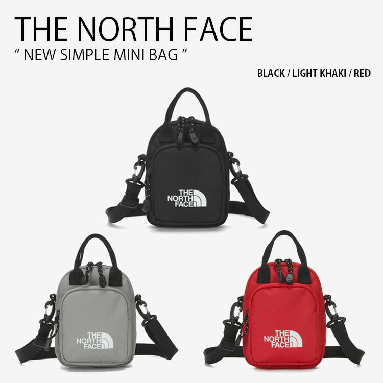 THE NORTH FACE ノースフェイス ショルダーバッグ NEW SIMPLE MINI BAG ニュー シンプル ミニ バッグ クロスバッグ トートバッグ かばん ロゴ ブラック カーキ レッド WHITELABEL メンズ レディース NN2PN53J/K/L未使用品