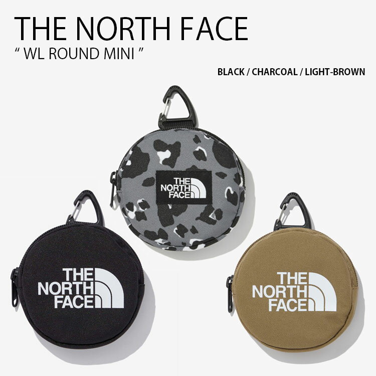 THE NORTH FACE ノースフェイス ミニポーチ WL ROUND MINI ホワイトレーベル ラウンド ミニ ポーチ 小物入れ イヤホンケース カラビナ付き ヒョウ柄 ブラック グレー ブラウン WHITELABEL メンズ レディース 男性用 女性用 男女共用 NN2PN67J/K/L【中古】未使用品