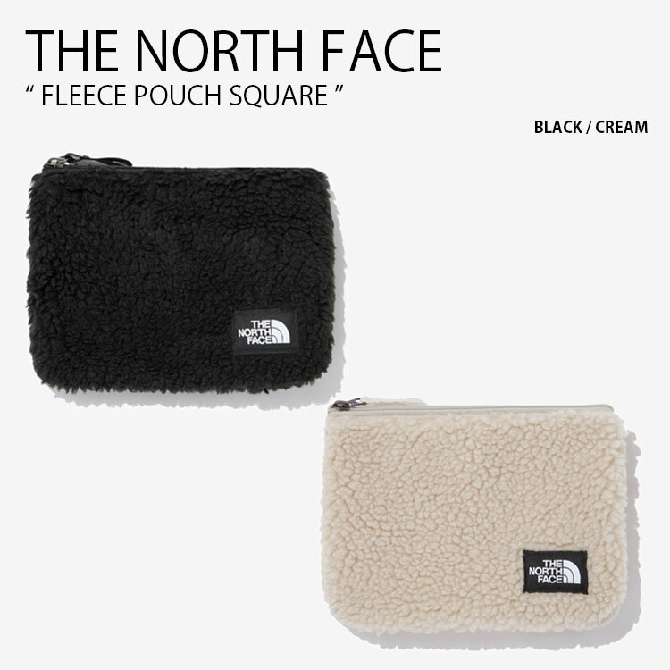 THE NORTH FACE ノースフェイス ポーチ FLEECE POUCH SQUARE フリース ポーチ スクエア ミニ ポーチ 小物入れ ボア イヤホンケース ブラック ベージュ ロゴ ストリート カジュアル メンズ レディース 男性用 女性用 男女共用 NN2PN91A/B【中古】未使用品 LPL