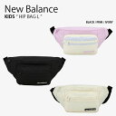 New Balance ニューバランス キッズ ボディバッグ HIP BAG L ヒップ バッグ ウエストバッグ ヒップサック バッグ かばん ロゴ ブラック ピンク アイボリー 子供用 男の子 女の子 NK8ADF307U【中古】未使用品