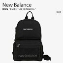 New Balance ニューバランス キッズ ワンウェイバッグ ESSENTIAL SLINGBAG エッセンシャル スリングバッグ ボディバッグ ショルダーバッグ バッグ かばん ロゴ ブラック 子供用 男の子 女の子 NK8ADF308U【中古】未使用品