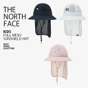 THE NORTH FACE ノースフェイス キッズ バケットハット KIDS FULL MESH SUNSHIELD HAT フル メッシュ サンシールド ハット 帽子 バケハ あごひも付き ロゴ カジュアル ストリート 屋外活動 ネイビー ホワイト ピンク 男の子 女の子 子供用 NE3HP08R/S/T【中古】未使用品