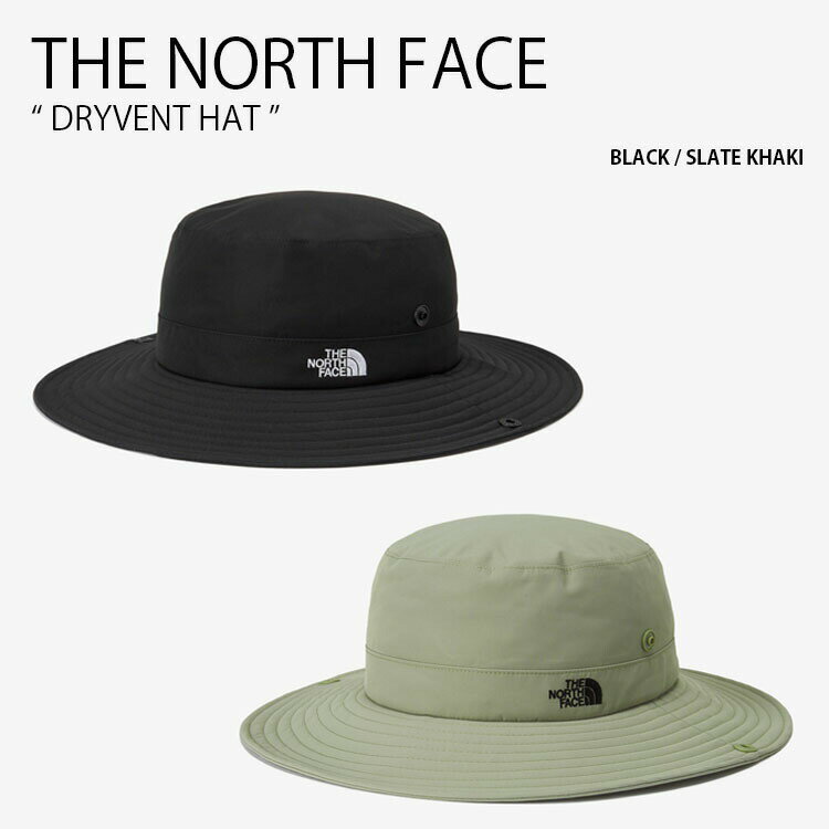 THE NORTH FACE ノースフェイス バケットハット DRYVENT HAT ドライベント バケット ハット 帽子 バケハ サファリハット 防水 ロゴ カジュアル ストリート ブラック カーキ メンズ レディース 男性用 女性用 男女共用 NE3HP14A/B【中古】未使用品