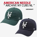 AMERICAN NEEDLE アメリカンニードル キャップ ARCHIVE NY CUBS NL GREEN NAVY ニグロリーグ ソフトキャップ ベースボ...