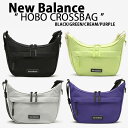 New Balance ニューバランス ショルダーバッグ メッセンジャーバッグ HOBO CROSSBAG クロスバッグ BLACK GREEN CREAM P...