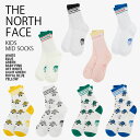 THE NORTH FACE ノースフェイス キッズ 靴下 KIDS MID SOCKS ミッド ソックス くつした ロゴ ストリート カジュアル ホワイト ブルー グリーン ピンク イエロー 男の子 女の子 子供用 NY4MR00R/S/T/U/V/W/X/Y【中古】未使用品