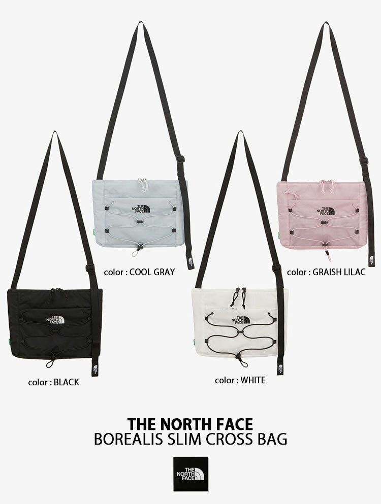 THE NORTH FACE ノースフェイス クロスバッグ サコッシュ BOREALIS SLIM CROSS BAG ボレアリス スリムクロスバッグ BLACK WHITE GRAY LILAC バッグ ミニバッグ ミニポーチ ポーチ ミニバッグ NN2PR02A/B/C/D【中古】未使用品 2