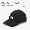 THE NORTH FACE ノースフェイス キッズ キャップ 帽子 KIDS ECO BALL CAP エコ ボール ベースボールキャップ ブラック 男の子 ...