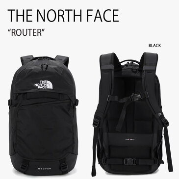 THE NORTH FACE ノースフェイス リュック ROUTER ラウター バッグパック バッグ BAG BACKPACK ブラック 通学 通勤 メンズ レディース ユニセックス 男性用 女性用 NM2DM74A【中古】未使用品