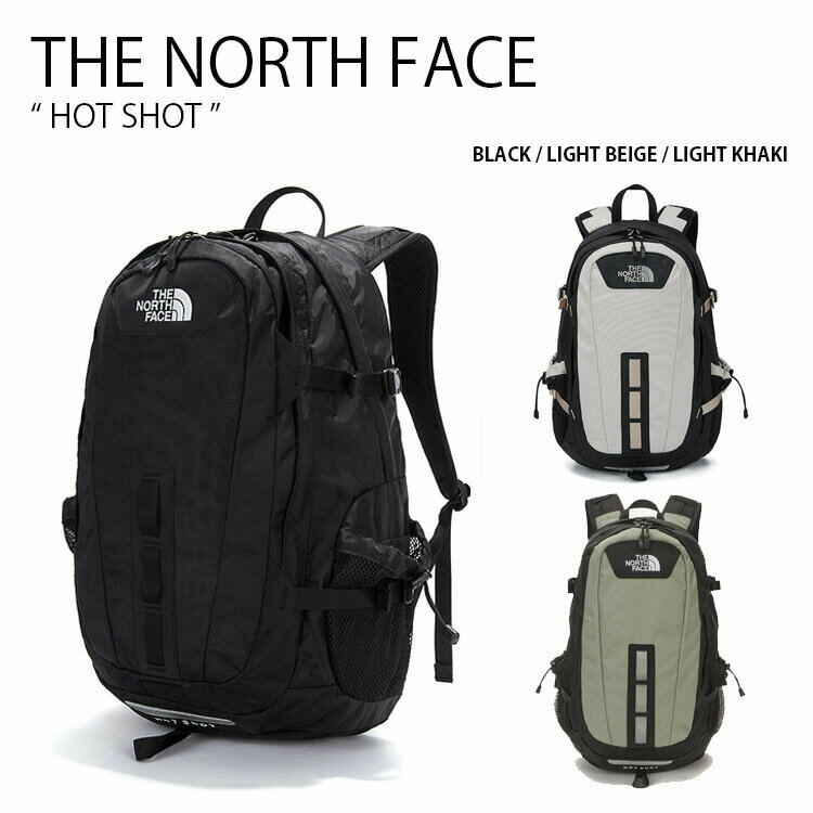 THE NORTH FACE ノースフェイス リュック HOT SHOT ホットショット バッグパック バッグ デイパック リュックサック A4収納 ブラック ベージュ カーキ 通学 通勤 メンズ レディース NM2DN01A/B/C【中古】未使用品