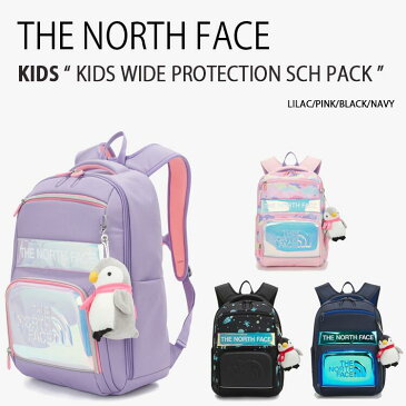 THE NORTH FACE ノースフェイス キッズ リュック KIDS WIDE PROTECTION SCH PACK キッズ ワイド プロテクション スクール パック バックパック バッグ ピンク ブラック 通学 軽量 子供用 キッズ用 男の子 女の子 NM2DN01R/S/T/U【中古】未使用品