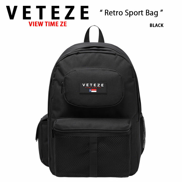 VETEZE べテゼ バックパック RETRO SPORT BAG 1 バッグ リュック レトロ スポーツ 多機能 耐衝撃 生活防水 通勤 通学 PC収納 VIEW TIME ZE ブラック RETROBAG1【中古】未使用品